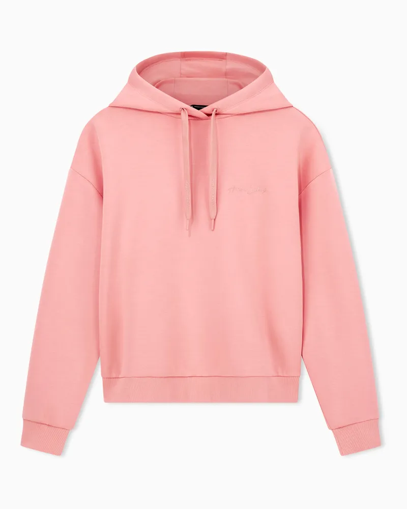 Armani Exchange Hoodie aus Viskosemischung Pink
