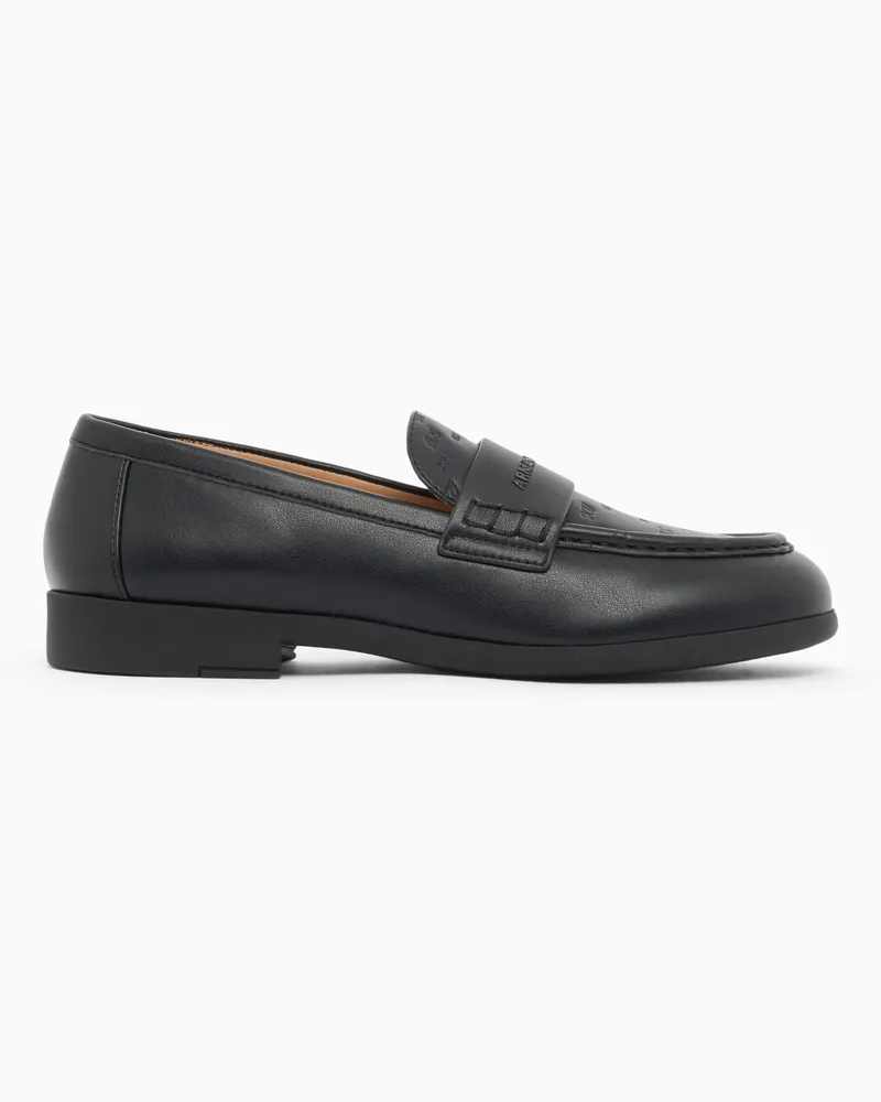 Armani Exchange Loafer Regularpassform mit Prägemuster und Gummisohle Schwarz