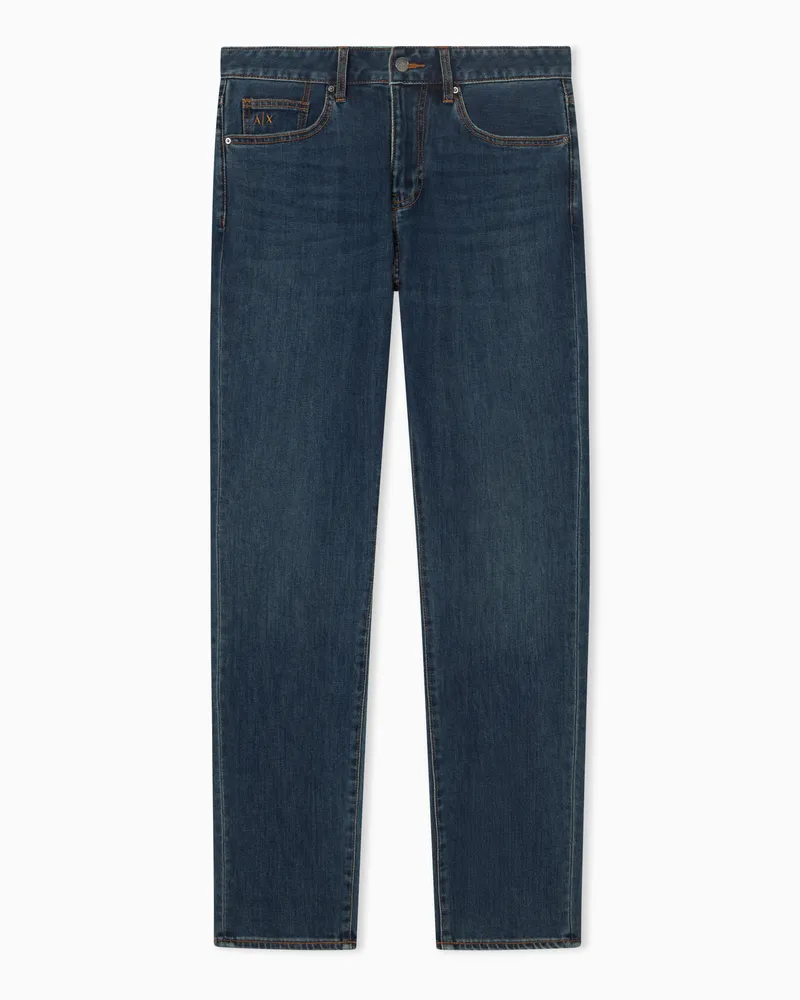 Armani Exchange Skinny Jeans aus Comfort Blue Denim (8,5 oz Blau