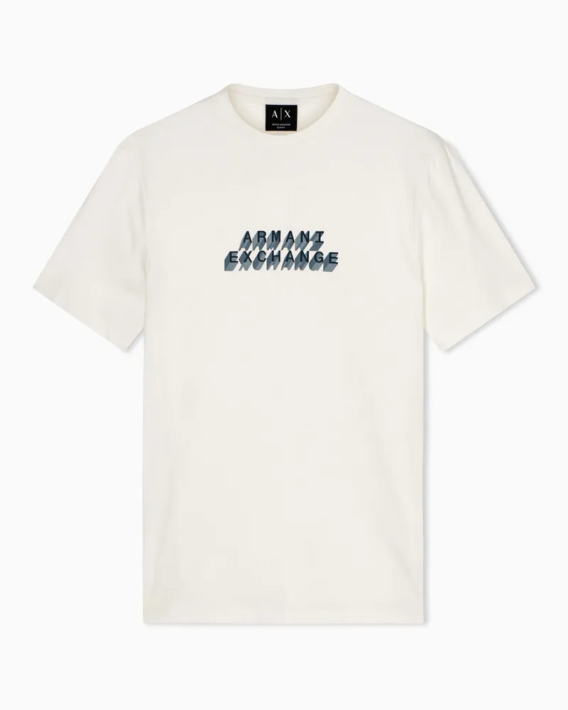 Armani Exchange Slim fit Cotton T-shirt Weiß