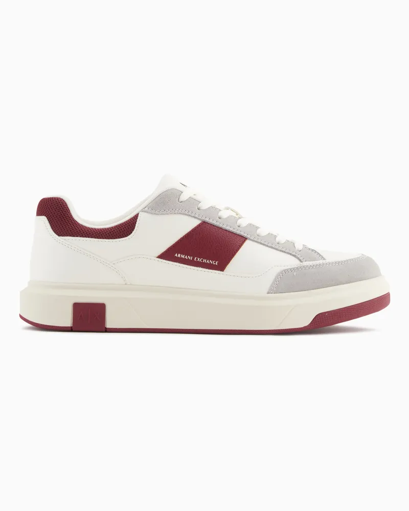 Armani Exchange Sneaker mit kontrastierenden Einsätzen Weiß