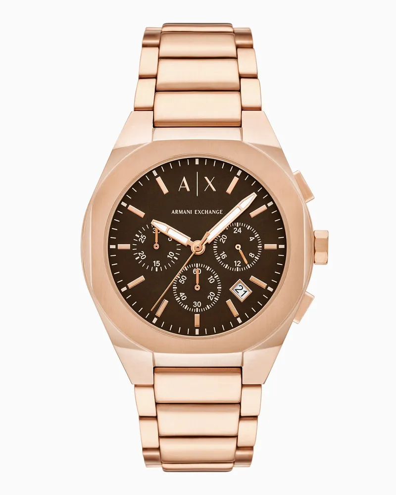 Armani Exchange Chronograph aus Edelstahl, roségoldfarben Mehrfarbig