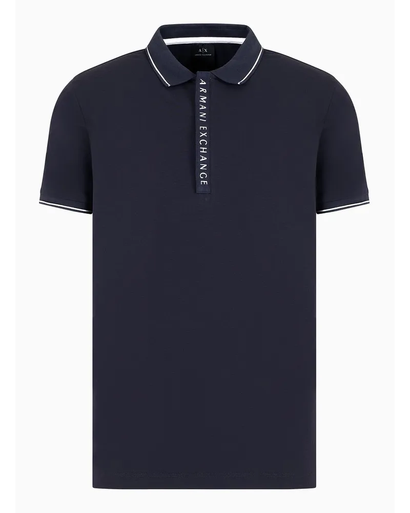 Armani Exchange Poloshirt Aus Baumwolle Marineblau