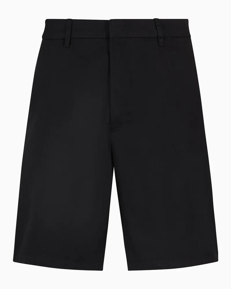 Armani Exchange Bermudashorts aus Baumwolltwill Schwarz