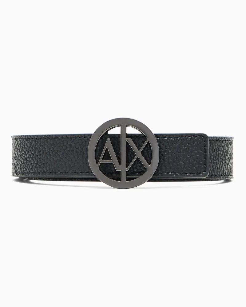 Armani Exchange Gürtel mit runder Metallschnalle Zweifarbig