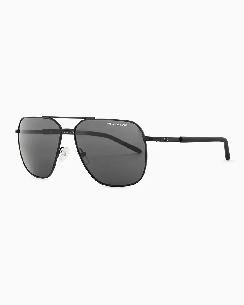 Armani Exchange Herren-Sonnenbrille im Pilotenstil Schwarz