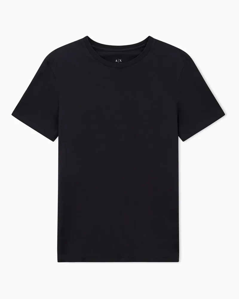 Armani Exchange T-Shirt Slim Fit Passform aus Pima-Baumwolle Schwarz