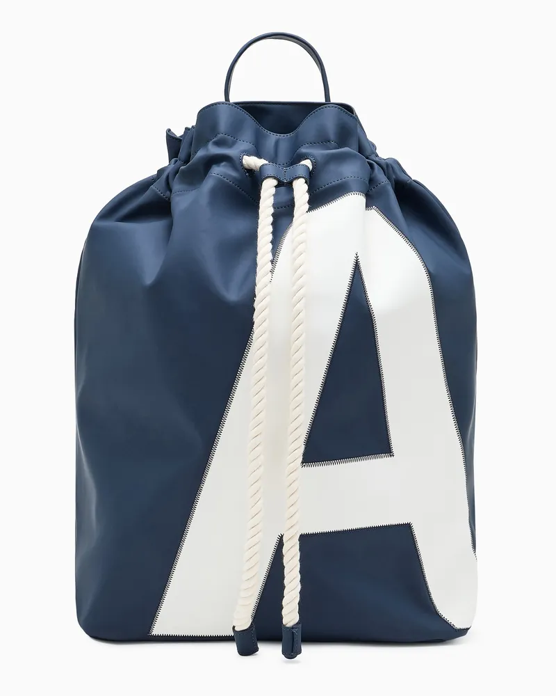Armani Exchange Technical fabric backpack Marineblau