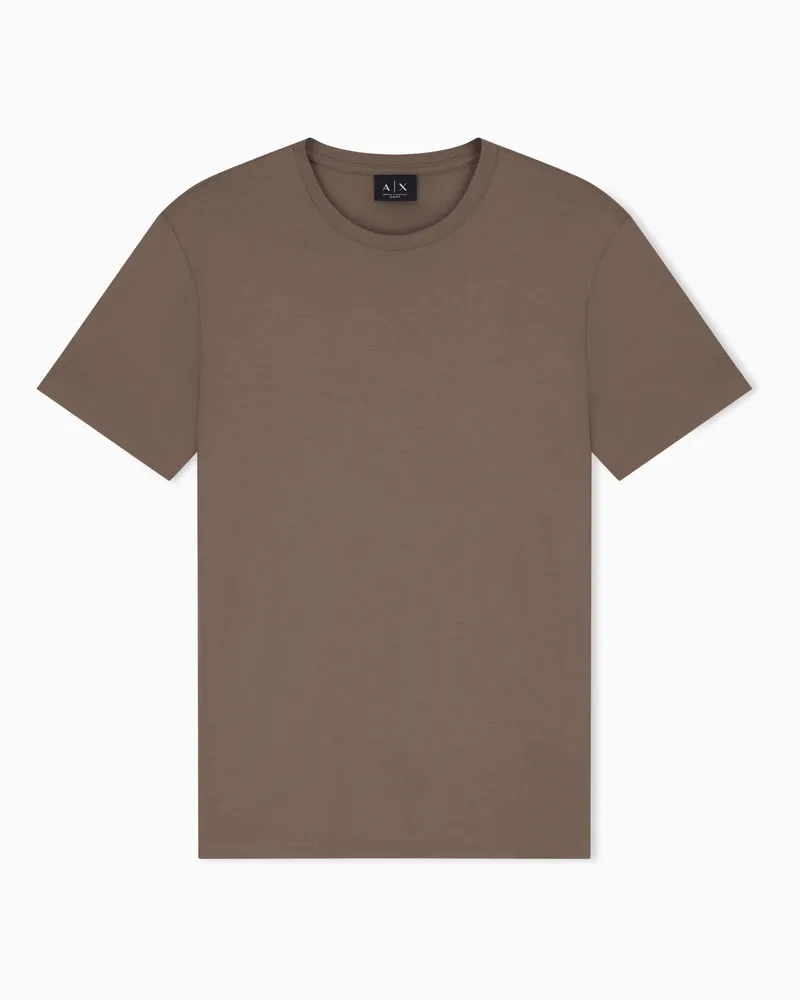 Armani Exchange T-Shirt Essential im Slim Fit aus Pima-Baumwolljersey Braun