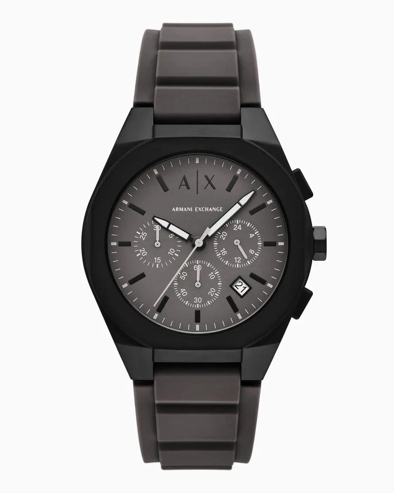 Armani Exchange Sync Chronograph aus Silikon in Grau Mehrfarbig
