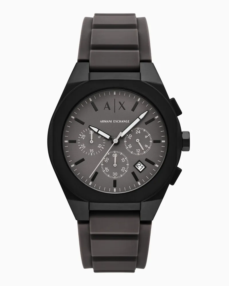 Armani Exchange Sync Chronograph aus Silikon in Grau Mehrfarbig