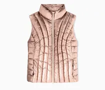 Daunenweste aus recyceltem Nylon mit glänzender Folienbeschichtung