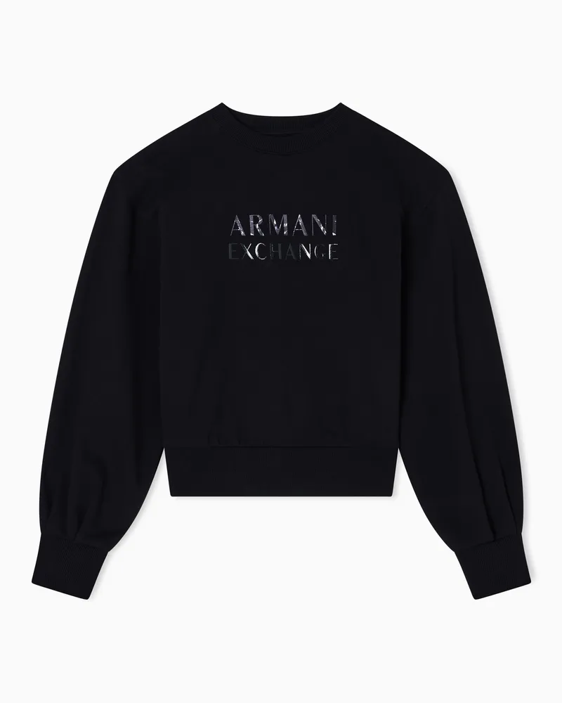 Armani Exchange Sweatshirt mit Grafiklogo Schwarz