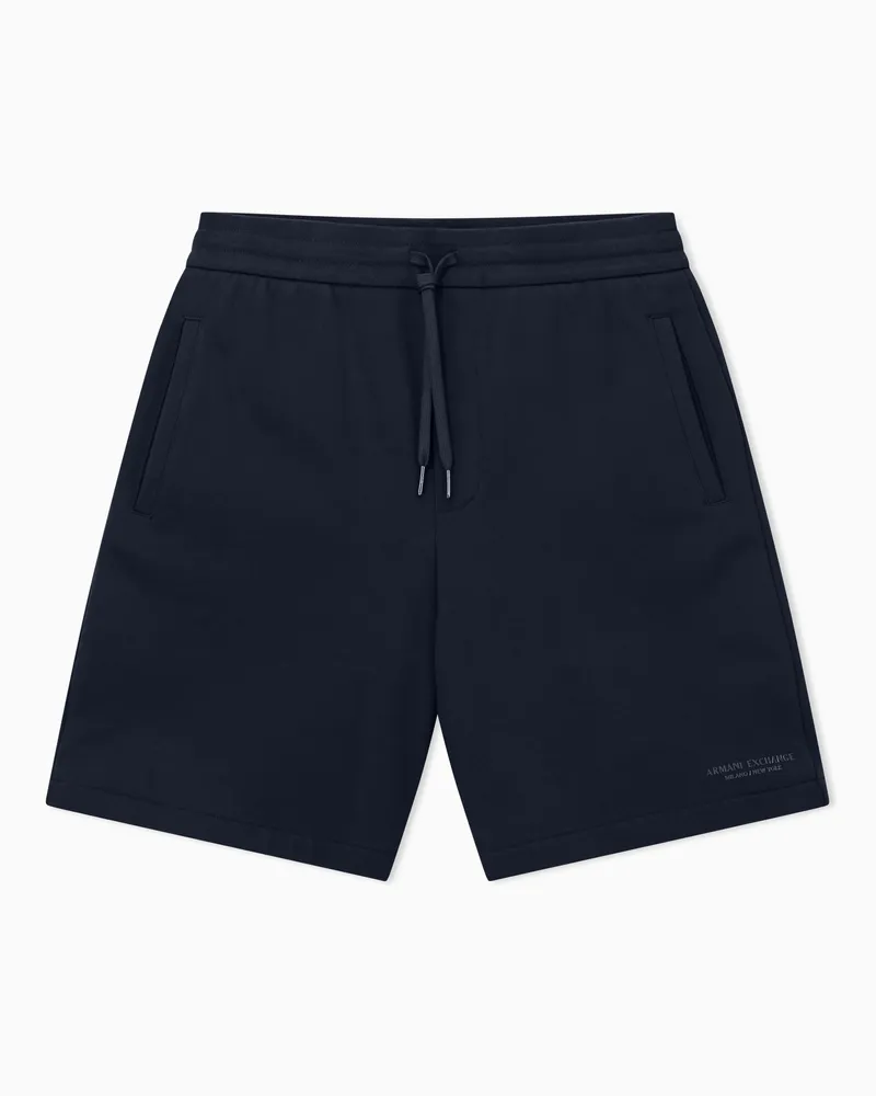 Armani Exchange Shorts mit Ton-in-Ton-Logo Marineblau
