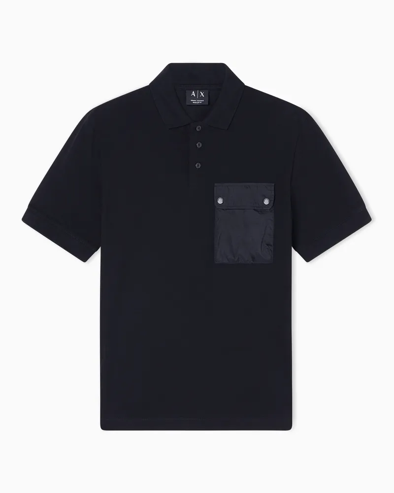 Armani Exchange Cotton polo shirt Schwarz