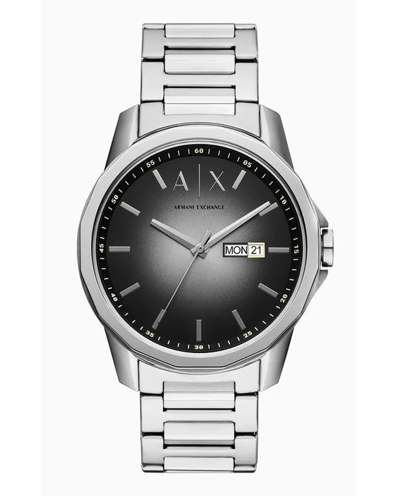 Armani Exchange Uhrenstahlarmbänder Silber