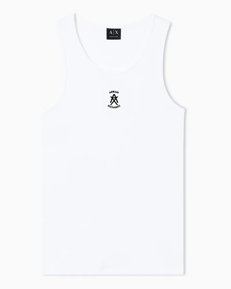 Armani Exchange Cotton Tank Top Weiß