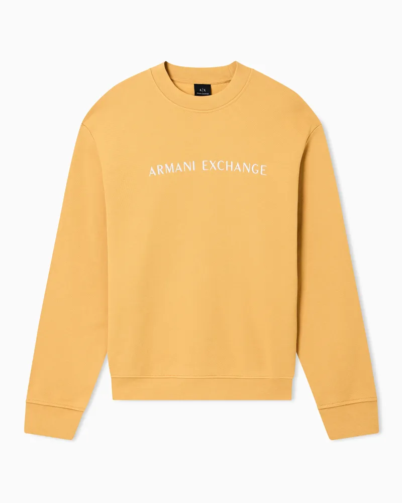 Armani Exchange Poloshirt im Regular Fit mit Reißverschluss und Kontraststreifen Gelb