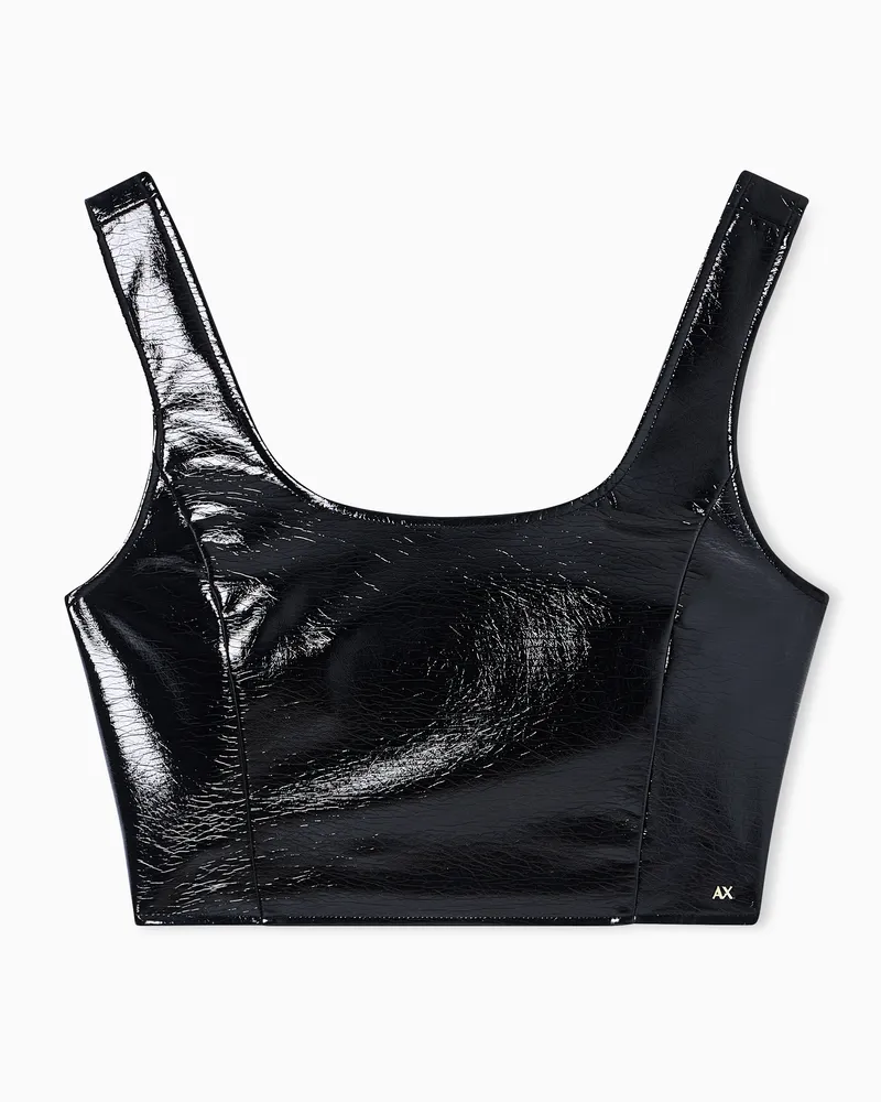 Armani Exchange Top in technical fabric Schwarz