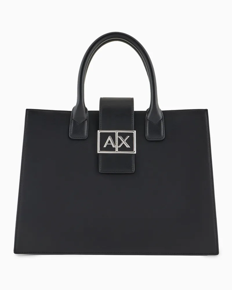 Armani Exchange ASV Trapez Handtasche Schwarz