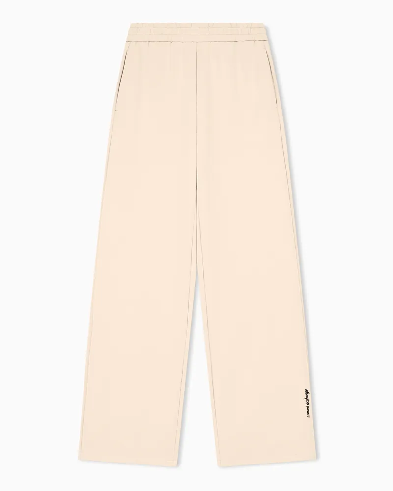 Armani Exchange Minimalistische Hose aus Scuba-Jersey mit elastischem Bund Beige