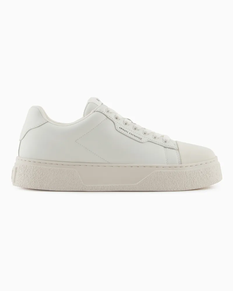 Armani Exchange Sneaker mit hoher Sohle Weiß
