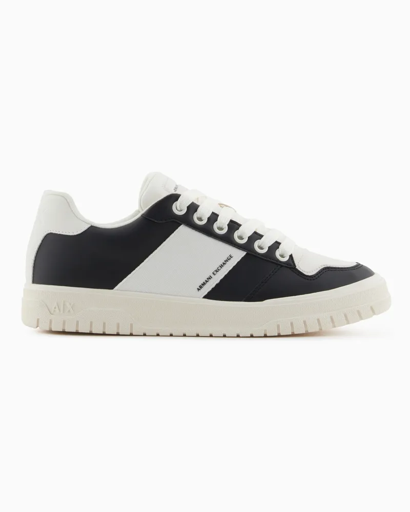 Armani Exchange Sneaker mit kontrastierendem Seitenband Schwarz