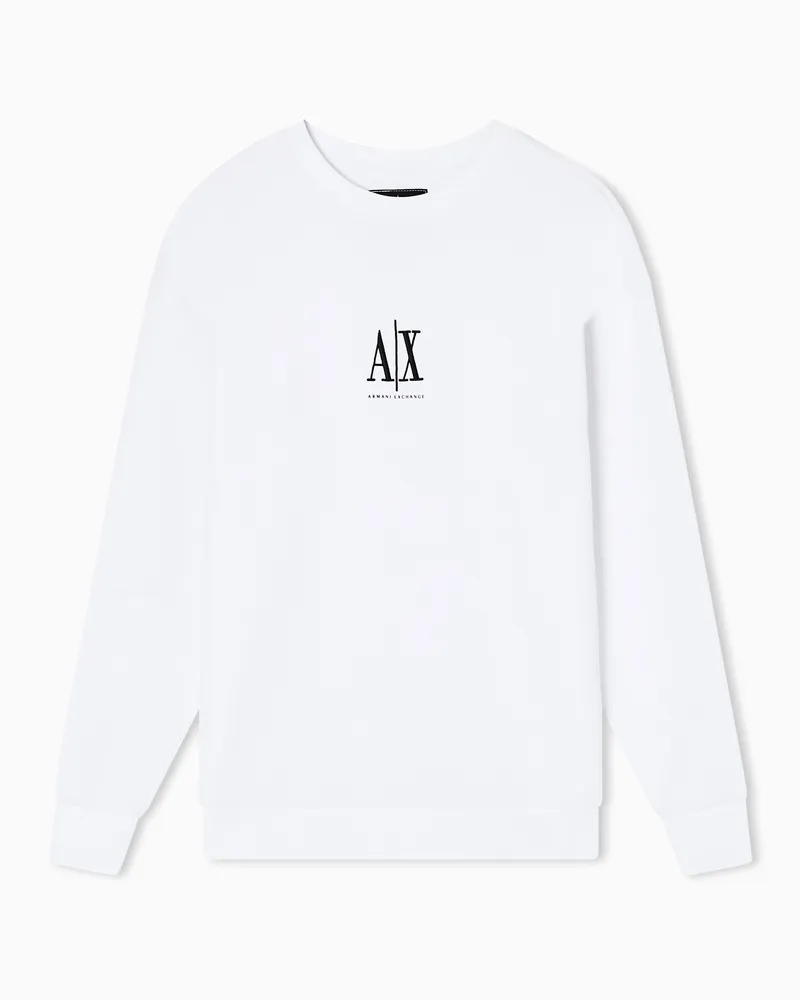 Armani Exchange Sweatshirts ohne Kapuze Weiß