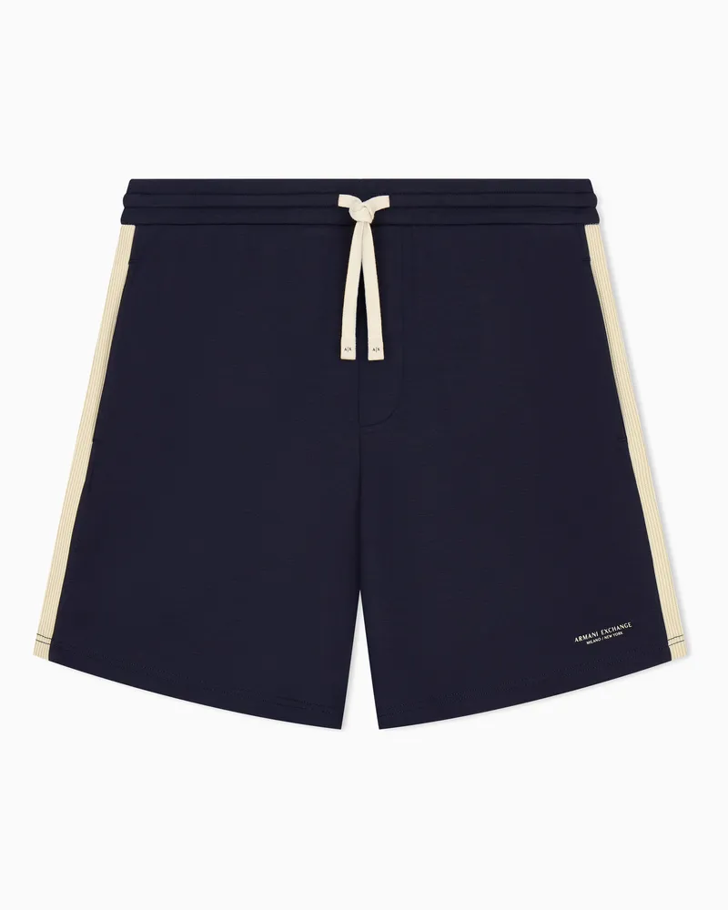 Armani Exchange Shorts Regular Fit aus Stretch Modaljersey Marineblau