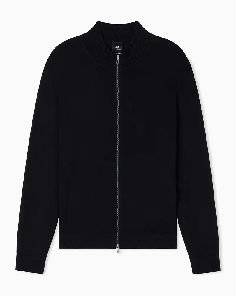 Armani Exchange Strickjacke mit Reißverschluss Schwarz