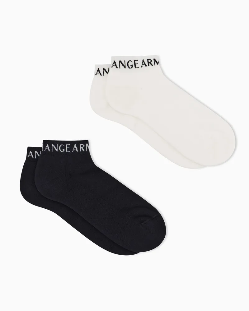 Armani Exchange Set mit 2 Paar Socken mit Logo Weiß