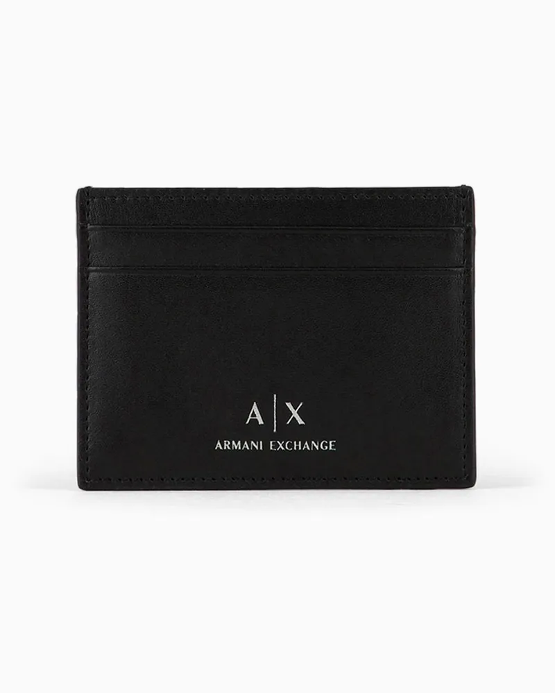 Armani Exchange Kartenhalter aus Leder Schwarz