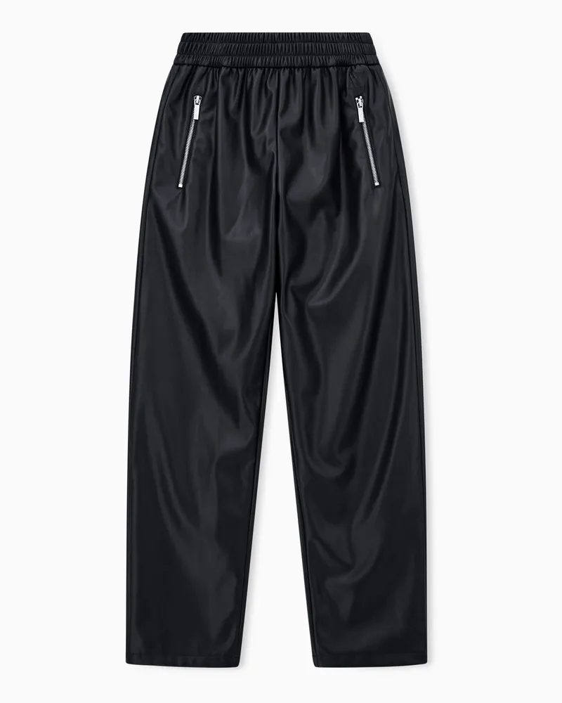 Armani Exchange Hose aus beschichtetem Stoff Schwarz