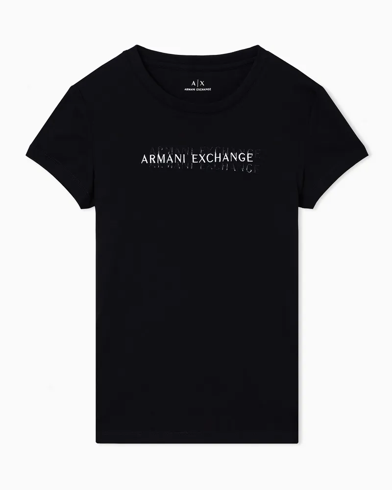 Armani Exchange Slim Fit T-Shirts Schwarz