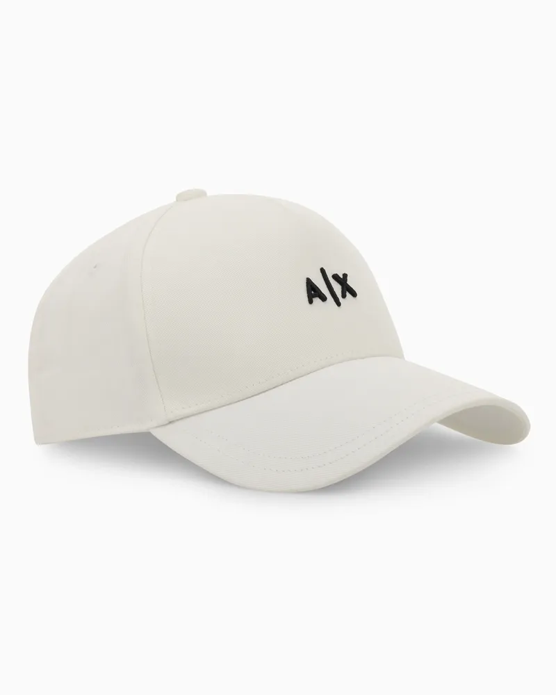 Armani Exchange Hut mit Schirm und gesticktem Logo Weiß