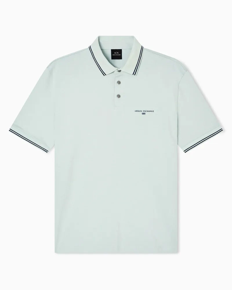 Armani Exchange Poloshirt aus Baumwolljersey im Regular Fit Grün