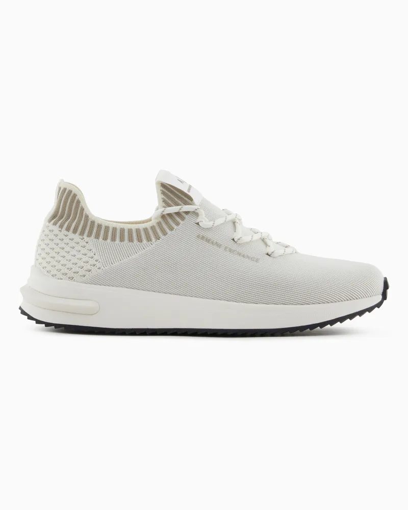 Armani Exchange Mesh-Socken-Sneaker Weiß