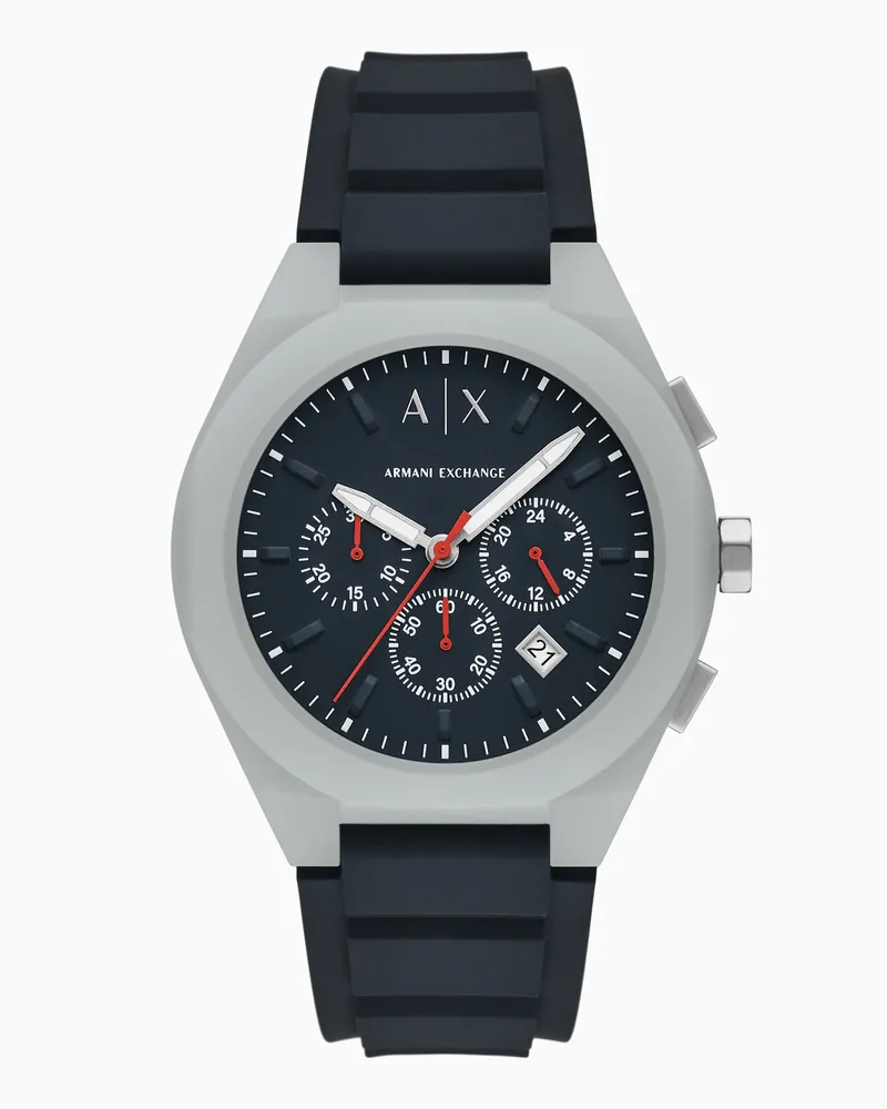 Armani Exchange Sync Chronograph aus Silikon in Grau Mehrfarbig