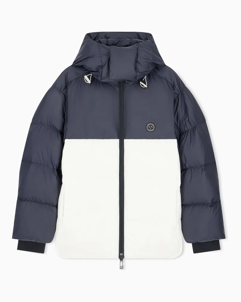 Armani Exchange Regular Fit Daunenjacke mit Polyamidfutter Blau