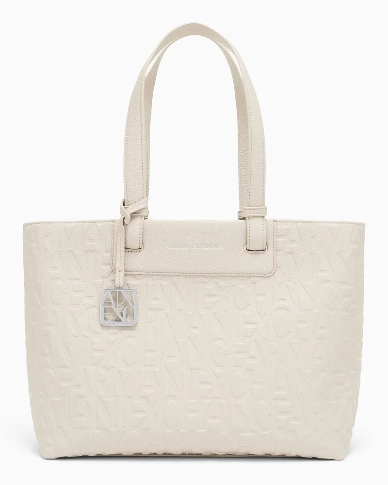 Armani Exchange Shoppingtasche mit Logoprägung und Metallanhänger 
