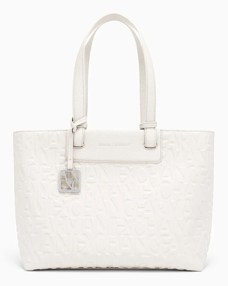 Armani Exchange Shoppingtasche mit Logoprägung und Metallanhänger 