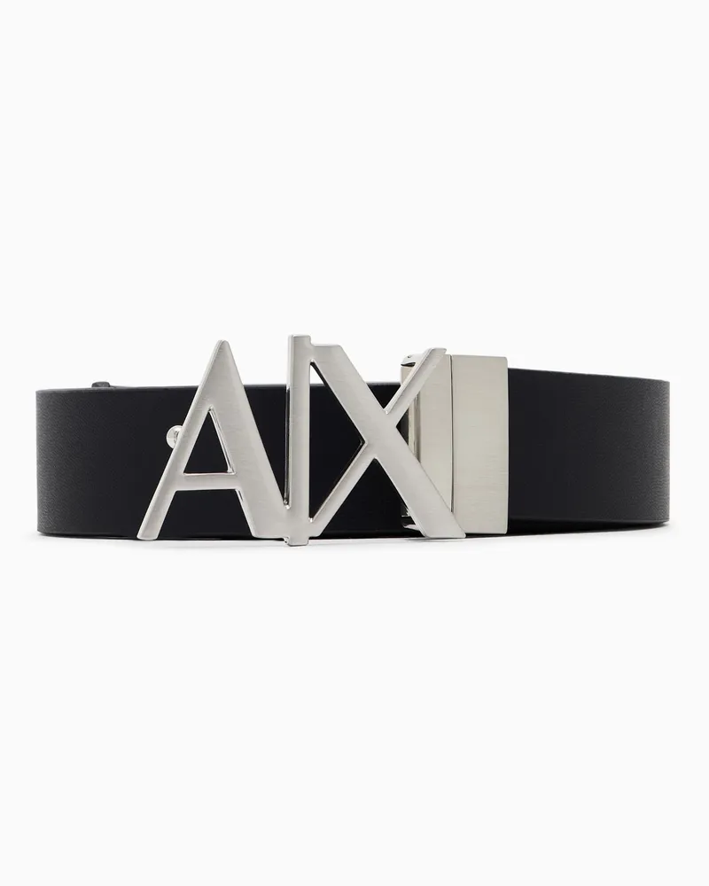 Armani Exchange Doppelseitiger Ledergürtel Marineblau