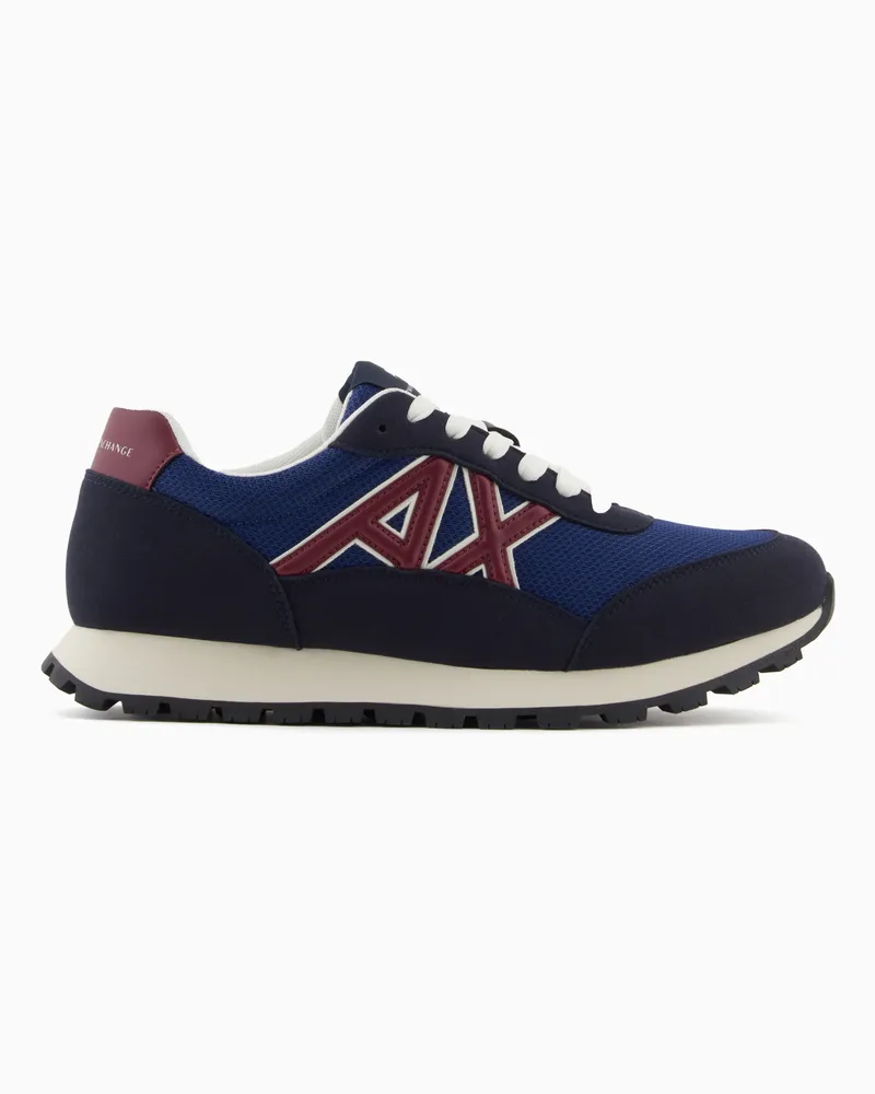 Armani Exchange Sneaker mit kontrastierendem Logo Blau