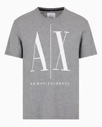 Armani Exchange Jersey-t-shirt In Normaler Passform Dunkelgrau