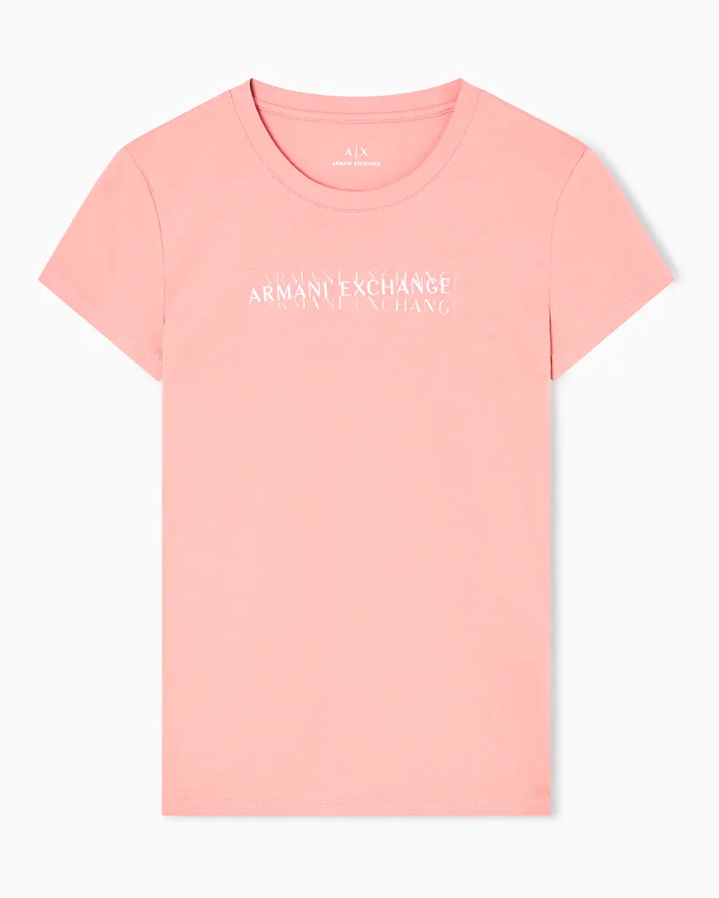 Armani Exchange Slim Fit T-Shirts Pink