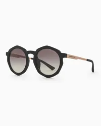 Armani Exchange Runde Damensonnenbrille Schwarz