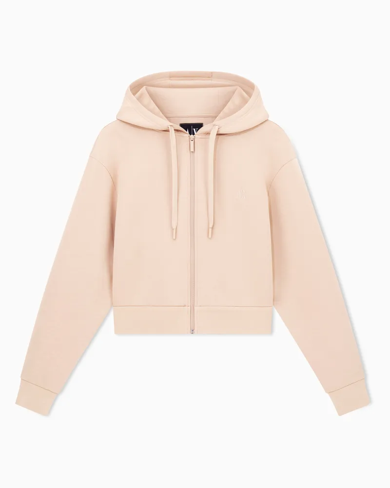 Armani Exchange Kurzer Hoodie mit Symbol Kamel
