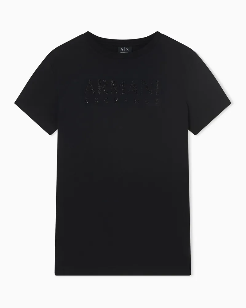Armani Exchange Regular fit cotton T-shirt Schwarz