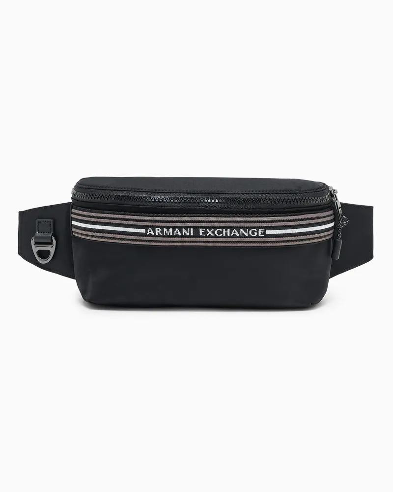 Armani Exchange Beutel mit Logostreifen Schwarz