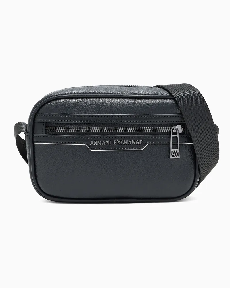 Armani Exchange Schultertasche mit Glanzeffekt Schwarz